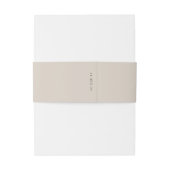 Bandeau De Faire-part Taupe | Mariage de script chic et simple (Dos Example)