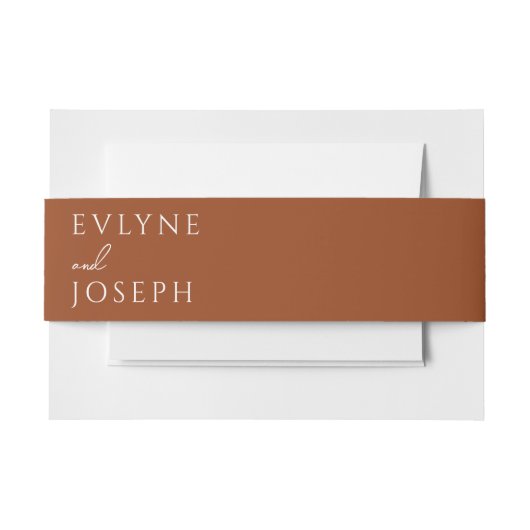 Bandeau De Faire-part Terracotta Beige Boho Burnt Orange Mariage unique (Devant Example)