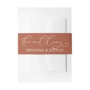 Bandeau De Faire-part Terracotta Le Mariage de la calligraphie