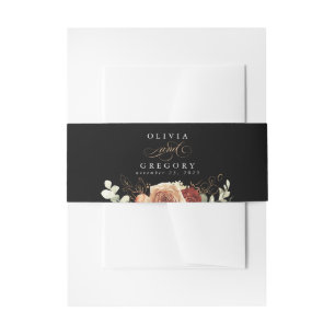 Bandeau De Faire-part Terracotta moderne Boho Mariage noir