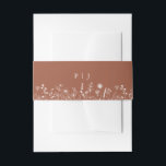 Bandeau De Faire-part Terracotta Rustic Floral Automne Fleur sauvage Mar<br><div class="desc">Enveloppez votre suite d'invitation avec style avec cette bande de ceinture florale en terre cuite coordonnée. Conçu avec des flûtes de chute douces dans les tons terreux,  il ajoute une belle touche de finition à votre papeterie mariage. Customisez avec vos initiales ou vos noms pour une touche personnelle.</div>