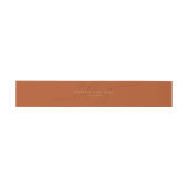 Bandeau De Faire-part Terracotta Signature Script Name Date Wedding (Plat)