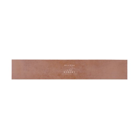 Bandeau De Faire-part Terracotta Texture Mariage moderne (Plat)