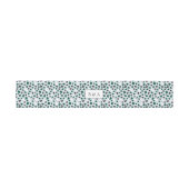 Bandeau De Faire-part Terrazzo Moderne & Monogramme Émeraude (Plat)
