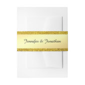 Bandeau De Faire-part Texte de script de calligraphie Paillettes dorées (Devant example)