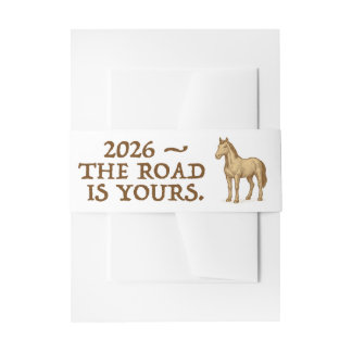 Bandeau De Faire-part Texte motivant et cheval