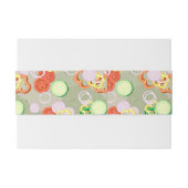 Bandeau De Faire-part Texture avec des tranches de légumes (Dos exemple)