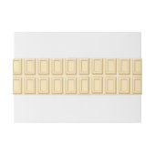 Bandeau De Faire-part Texture blanche de barre de chocolat (Dos exemple)