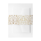 Bandeau De Faire-part Texture de marbre d'aluminium d'or (Devant example)