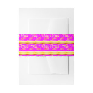 Bandeau De Faire-part Theresa design choquant rose et or coussin