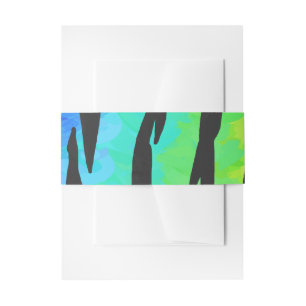 Bandeau De Faire-part Tiger Black et Rainbow Stuff