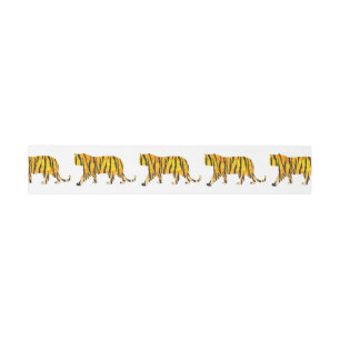 Bandeau De Faire-part Tiger noir et orange