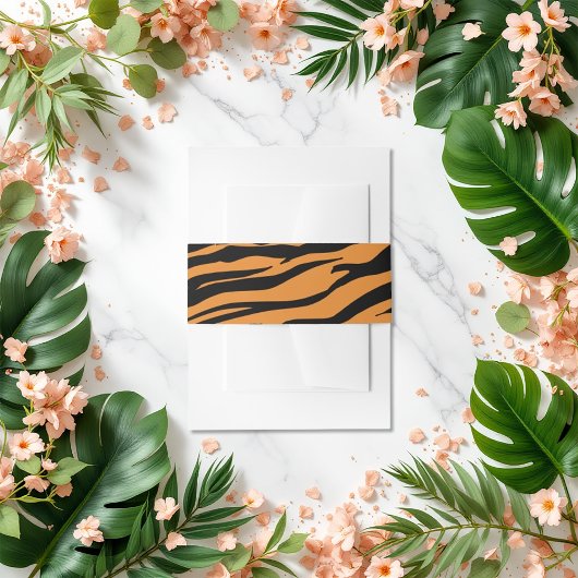 Bandeau De Faire-part Tiger Stripe Jungle Safari Anniversaire