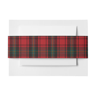Bandeau De Faire-part Timeless Tartan Plaid Red Black Ralph Christmas