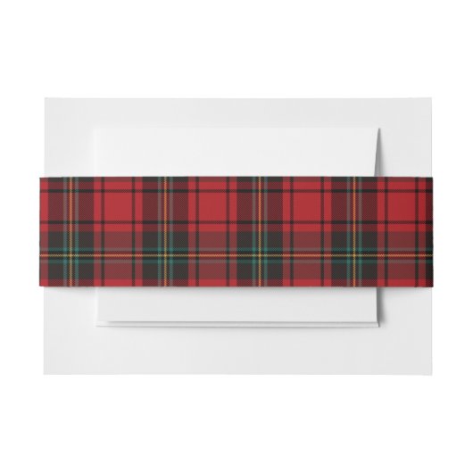 Bandeau De Faire-part Timeless Tartan Plaid Red Black Ralph Christmas (Devant Example)