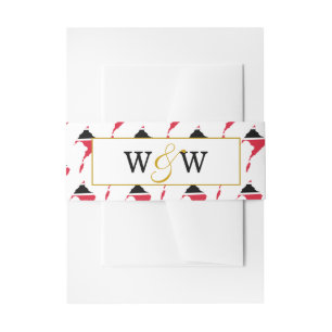 Bandeau De Faire-part TOBAGO TRINIDAD Célébration du Mariage Monogramme
