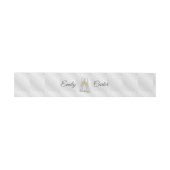 Bandeau De Faire-part Toile mariage Damask et Champagne (Plat)