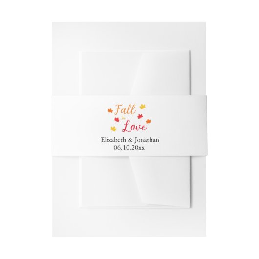 Bandeau De Faire-part Tomber dans l'amour Mariage (Devant example)