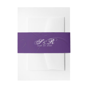 Bandeau De Faire-part Ton pourpre sur ton Coeur Mariage Bande ventre
