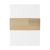 Bandeau De Faire-part Tourbillons rétro Earthtone Mariage simple (Dos Example)