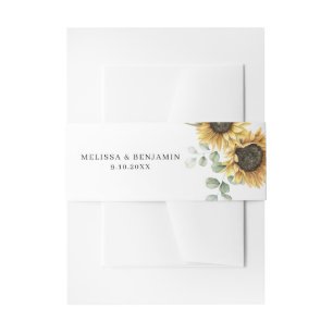 Bandeau De Faire-part Tournesol Eucalyptus Russe Mariage