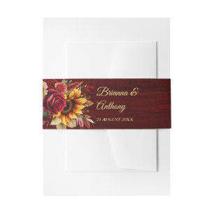 Bandeau De Faire-part tournesol rose mariage de automne