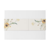 Bandeau De Faire-part Tournesol rustique à aquarelle minimale (Dos exemple)