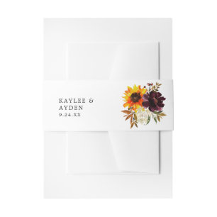Bandeau De Faire-part Tournesol rustique et floral violet 4