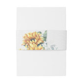 Bandeau De Faire-part Tournesol rustique mariage élégant (Dos Example)