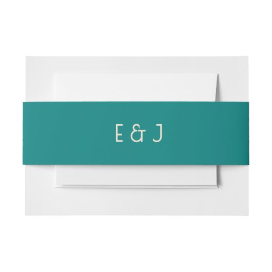 Bandeau De Faire-part Transformative Teal Modern  Contemporary Wedding (Devant Example)