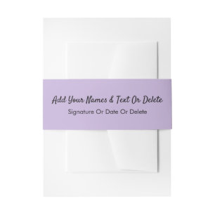 Bandeau De Faire-part Trend Color Soft Violet Invitation Belly Band