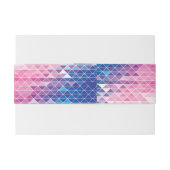 Bandeau De Faire-part Triangles géométriques roses mariage moderne (Dos exemple)