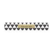 Bandeau De Faire-part Triangles noir et blanc Faux Gold Glam moderne (Plat)