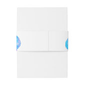 Bandeau De Faire-part Tropical Blue Turquoise aquarelle orchidée peintur (Dos Example)