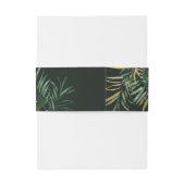 Bandeau De Faire-part Tropical chic Palm feuille Mariage vert (Dos Example)