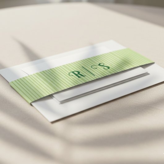 Bandeau De Faire-part Tropical dessiné à la main rose et vert 