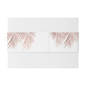 Bandeau De Faire-part Tropical fausse feuille de palmier en or rose init (Dos exemple)