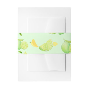 Bandeau De Faire-part Tropical Green Citrus SUMMER Orange lemon Slice