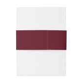 Bandeau De Faire-part True Simplicity 4 | Bourgogne profond | Invitation (Dos Example)