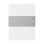 Bandeau De Faire-part Tulipes gris et jaunes sur texture (Dos Example)