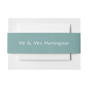 Bandeau De Faire-part Turquoise Bleu Vert Invitation Bande Belly