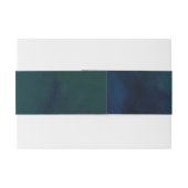 Bandeau De Faire-part Turquoise, Marine, Vert, Gold Bold Florals Mariage (Dos exemple)