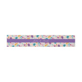 Bandeau De Faire-part Turquoise Purple Jaune Fleurs de prairie de printe (Plat)