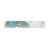 Bandeau De Faire-part Turquoise sous le Sea Shells Beach Sweet 16 Party (Plat)