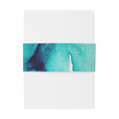 Bandeau De Faire-part Turquoise Turquoise Aquarelle Invitation Bandes Be (Dos Example)