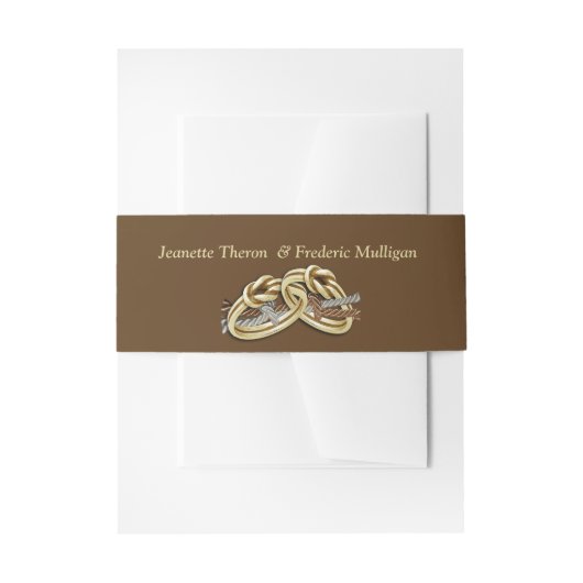 Bandeau De Faire-part Tying Knot Celebration Belly Band (Devant example)