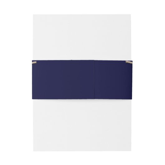 Bandeau De Faire-part Tying the Knot Navy Belly Band (Dos Example)