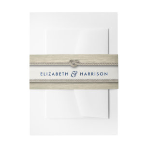 Bandeau De Faire-part Tying The Knot Rustic Beach Wedding