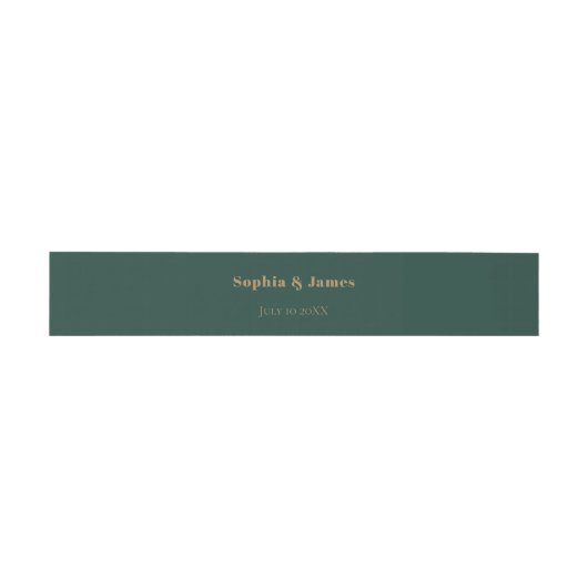 Bandeau De Faire-part Typographie audacieuse Emerald Green Gold Minimal  (Plat)