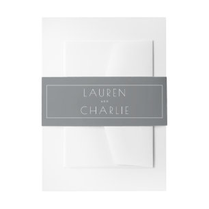Bandeau De Faire-part Typographie grise élégante